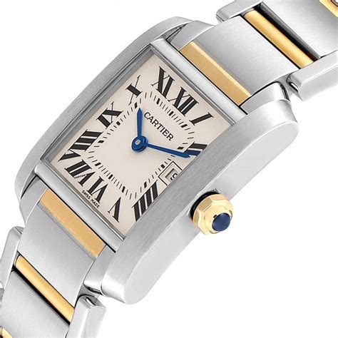 cartier two tone tank|cartier french tank watch price.